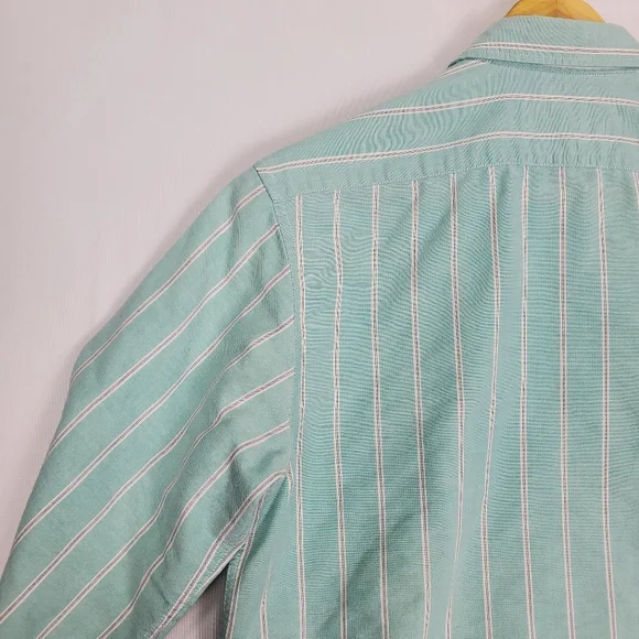 Burberrys of London Men's Verticle Stripe Button Up Shirt SZ 42 Made in France - Picture 15 of 16